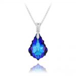 Barqoue 22mm Sterling  Silver Necklace with Swarovski Crystal - Heliotrope